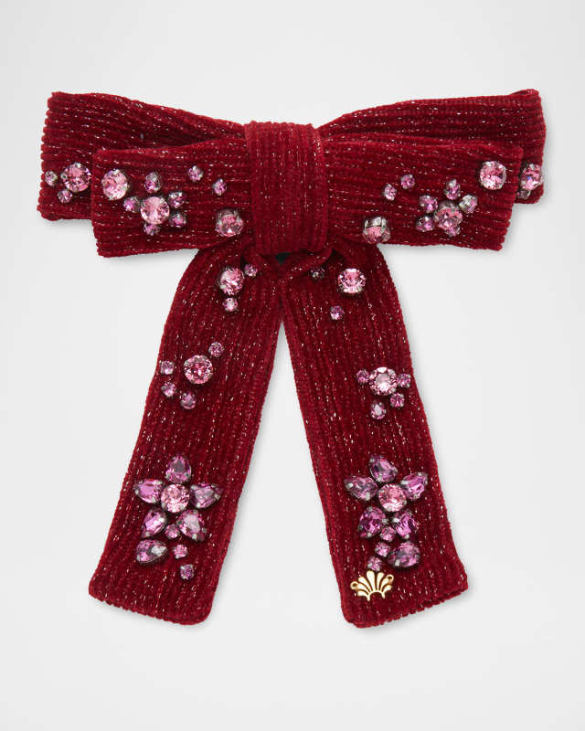 Antoinette Swarovski Bow Barrette